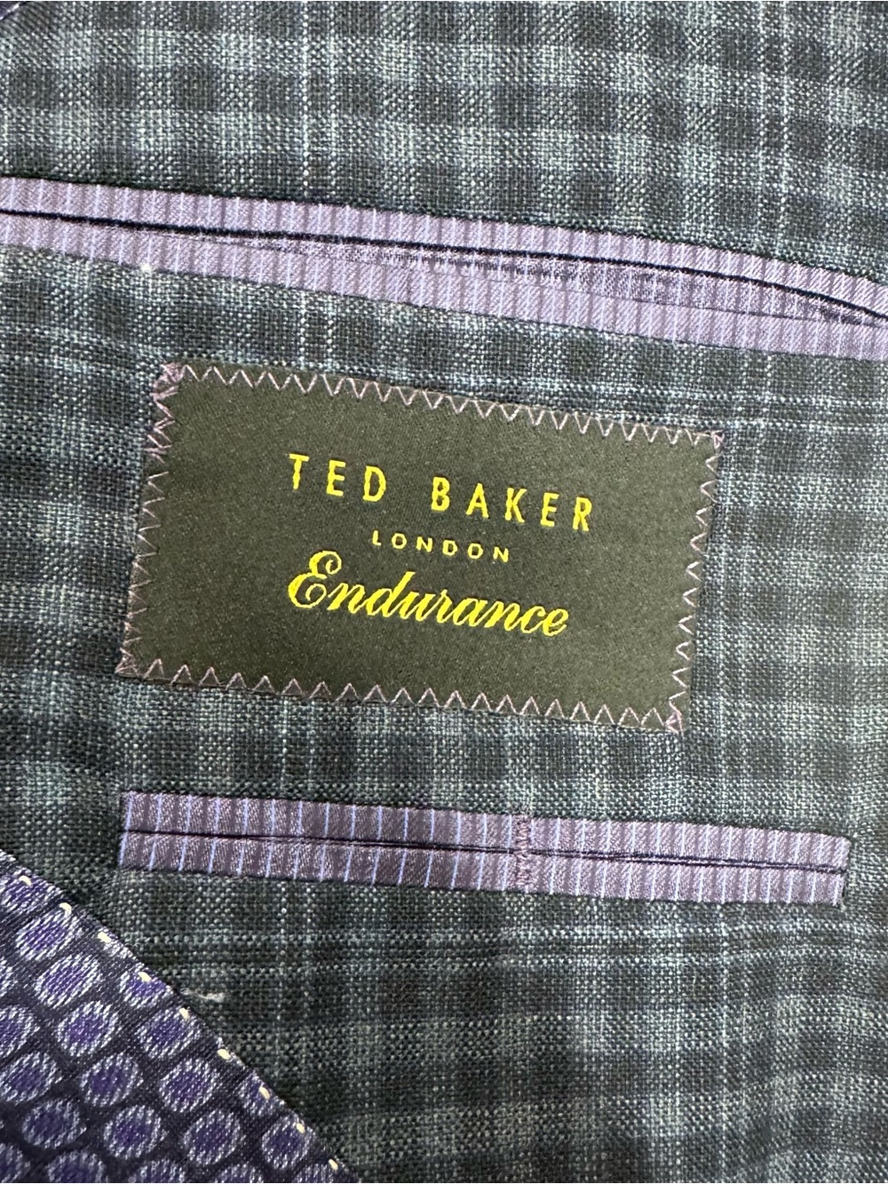 Ted Baker Navy and Black Checked Sport Coat - Picture 4 of 6